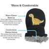 imageNIce Caps Baby Toddler Mittens Kids 2 Pairs Fleece Gloves Winter Warm Sherpa LinedBlack DinosNavy Solid  Infant No Thumbs