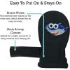 imageNIce Caps Baby Toddler Mittens Kids 2 Pairs Fleece Gloves Winter Warm Sherpa LinedBlack SharksNavy Sharks  Infant No Thumbs