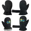 imageNIce Caps Baby Toddler Mittens Kids 2 Pairs Fleece Gloves Winter Warm Sherpa LinedBlack TrucksBlack Solid
