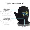 imageNIce Caps Baby Toddler Mittens Kids 2 Pairs Fleece Gloves Winter Warm Sherpa LinedBlack TrucksBlack Solid