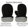 imageNIce Caps Baby Toddler Mittens Kids 2 Pairs Fleece Gloves Winter Warm Sherpa LinedBlackCharcoal Pack  Infant No Thumbs