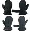 imageNIce Caps Baby Toddler Mittens Kids 2 Pairs Fleece Gloves Winter Warm Sherpa LinedBlackCharcoal Pack