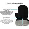 imageNIce Caps Baby Toddler Mittens Kids 2 Pairs Fleece Gloves Winter Warm Sherpa LinedBlackCharcoal Sports