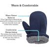 imageNIce Caps Baby Toddler Mittens Kids 2 Pairs Fleece Gloves Winter Warm Sherpa LinedBlackNavy Pack