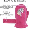 imageNIce Caps Baby Toddler Mittens Kids 2 Pairs Fleece Gloves Winter Warm Sherpa LinedFuchsia UnicornLight Purple Solid Pack