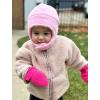 imageNIce Caps Baby Toddler Mittens Kids 2 Pairs Fleece Gloves Winter Warm Sherpa LinedFuchsia UnicornLight Purple Solid Pack