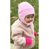 imageNIce Caps Baby Toddler Mittens Kids 2 Pairs Fleece Gloves Winter Warm Sherpa LinedFuchsia UnicornLight Purple Solid Pack