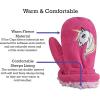 imageNIce Caps Baby Toddler Mittens Kids 2 Pairs Fleece Gloves Winter Warm Sherpa LinedFuchsia UnicornLight Purple Solid Pack