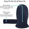 imageNIce Caps Baby Toddler Mittens Kids 2 Pairs Fleece Gloves Winter Warm Sherpa LinedNavy PuppyNavy Solid  Infant No Thumbs