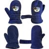 imageNIce Caps Baby Toddler Mittens Kids 2 Pairs Fleece Gloves Winter Warm Sherpa LinedNavy PuppyNavy Solid Pack