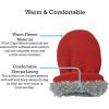 imageNIce Caps Baby Toddler Mittens Kids 2 Pairs Fleece Gloves Winter Warm Sherpa LinedNavyRed  Infant No Thumbs
