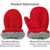 imageNIce Caps Baby Toddler Mittens Kids 2 Pairs Fleece Gloves Winter Warm Sherpa LinedNavyRed