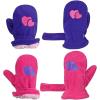 imageNIce Caps Baby Toddler Mittens Kids 2 Pairs Fleece Gloves Winter Warm Sherpa LinedPurple HeartsFuschia Hearts