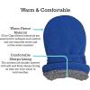 imageNIce Caps Baby Toddler Mittens Kids 2 Pairs Fleece Gloves Winter Warm Sherpa LinedRoyalBlack Pack  Infant No Thumbs