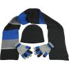 imageNIce Caps Kids Adults Hat Scarf Glove Winter 3 Piece Knit Accessory Set TouchscreenBlackCharcoal GreyRoyal With Touchscreen