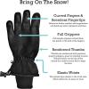 imageNIce Caps Men Women Gloves Waterproof Snow 100 Gram Thinsulate Winter Extreme Cold WeatherBlack