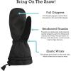 imageNIce Caps Men ampamp Women Mittens Waterproof Snow Gloves 100 Gram Thinsulate Extreme Cold WeatherMittens  Black