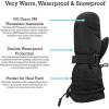 imageNIce Caps Men ampamp Women Mittens Waterproof Snow Gloves 100 Gram Thinsulate Extreme Cold WeatherMittens  Black