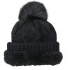 imageNIce Caps Womens Winter Glove Hat Scarf 3 Piece Set Cable Knit Sherpa Lined TouchscreenBlack Set