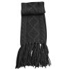 imageNIce Caps Womens Winter Glove Hat Scarf 3 Piece Set Cable Knit Sherpa Lined TouchscreenBlack Set