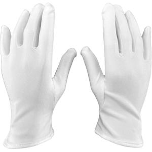imageNIce Caps Girls ampamp Womens White Stretch Gloves Halloween Kids Costume Parade Special OccasionWhite