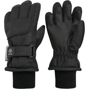imageNIce Caps Men Women Gloves Waterproof Snow 100 Gram Thinsulate Winter Extreme Cold WeatherBlack
