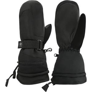 imageNIce Caps Men ampamp Women Mittens Waterproof Snow Gloves 100 Gram Thinsulate Extreme Cold WeatherMittens  Black