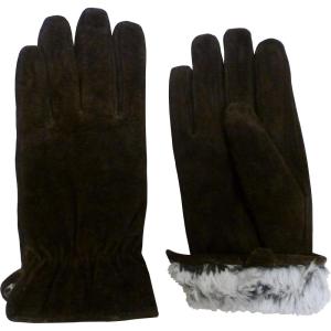 imageNIce Caps Womens Genuine Kid Leather Gloves with Plush LiningBrown Suede