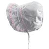 imageNIce Caps Baby Girls Bonnet White Lace Newborn Infant Toddler Sun Hat Special OccasionWhite With Pink Ribbon