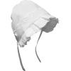 imageNIce Caps Baby Girls Bonnet White Lace Newborn Infant Toddler Sun Hat Special OccasionWhite With Piping Crown