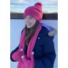 imageNIce Caps Girls Gloves Hat Scarf Winter Kids 3 Piece Set Cable Knit Warm Sherpa LinedBlack Set
