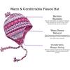 imageNIce Caps Girls Hat Gloves Set Kids Fleece Winter Warm Sherpa Lined Fair IsleFuchsia Fair Isle