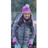 imageNIce Caps Kids Hat Glove Scarf Girls Winter Knit Accessory Set Warm Sherpa Lined 3 PieceFuchsia Light Purple