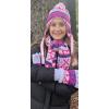 imageNIce Caps Kids Hat Glove Scarf Girls Winter Knit Accessory Set Warm Sherpa Lined 3 PieceFuchsia Light Purple