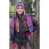 imageNIce Caps Kids Hat Glove Scarf Girls Winter Knit Accessory Set Warm Sherpa Lined 3 PieceFuchsia Light Purple