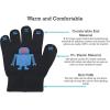 imageNIce Caps Kids Magic Stretch Gloves Mitten 3 Pairs Toddler Boys Girls WinterRobots  BlackNavyRoyal