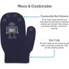 imageNIce Caps Kids Magic Stretch Gloves Mitten 3 Pairs Toddler Boys Girls WinterRobots  BlackNavyRoyal Mittens