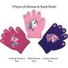 imageNIce Caps Kids Magic Stretch Gloves Mitten 3 Pairs Toddler Boys Girls WinterUnicorns  PinkPurpleFuchsia