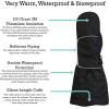 imageNIce Caps Kids Waterproof Snow Mittens Elbow Length Boys Girls Thinsulate Insulated GlovesBlack