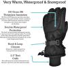 imageNIce Caps Kids Waterproof Winter Thinsulate Warm GlovesBlack  100 Gram Thinsulate