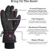 imageNIce Caps Kids Waterproof Winter Thinsulate Warm GlovesBlack Snowflakes