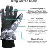 imageNIce Caps Kids Waterproof Winter Thinsulate Warm GlovesBlackGrey Digital Camo
