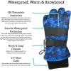 imageNIce Caps Kids Waterproof Winter Thinsulate Warm GlovesBlue Digital Camo