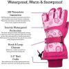 imageNIce Caps Kids Waterproof Winter Thinsulate Warm GlovesFuchsia Print