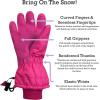 imageNIce Caps Kids Waterproof Winter Thinsulate Warm GlovesFuchsia Print