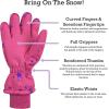 imageNIce Caps Kids Waterproof Winter Thinsulate Warm GlovesFuchsia Snowflakes
