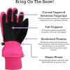 imageNIce Caps Kids Waterproof Winter Thinsulate Warm GlovesNeon Pink