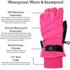 imageNIce Caps Kids Waterproof Winter Thinsulate Warm GlovesNeon Pink