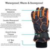 imageNIce Caps Kids Waterproof Winter Thinsulate Warm GlovesOrange Lava