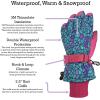 imageNIce Caps Kids Waterproof Winter Thinsulate Warm GlovesTurquoise Snow